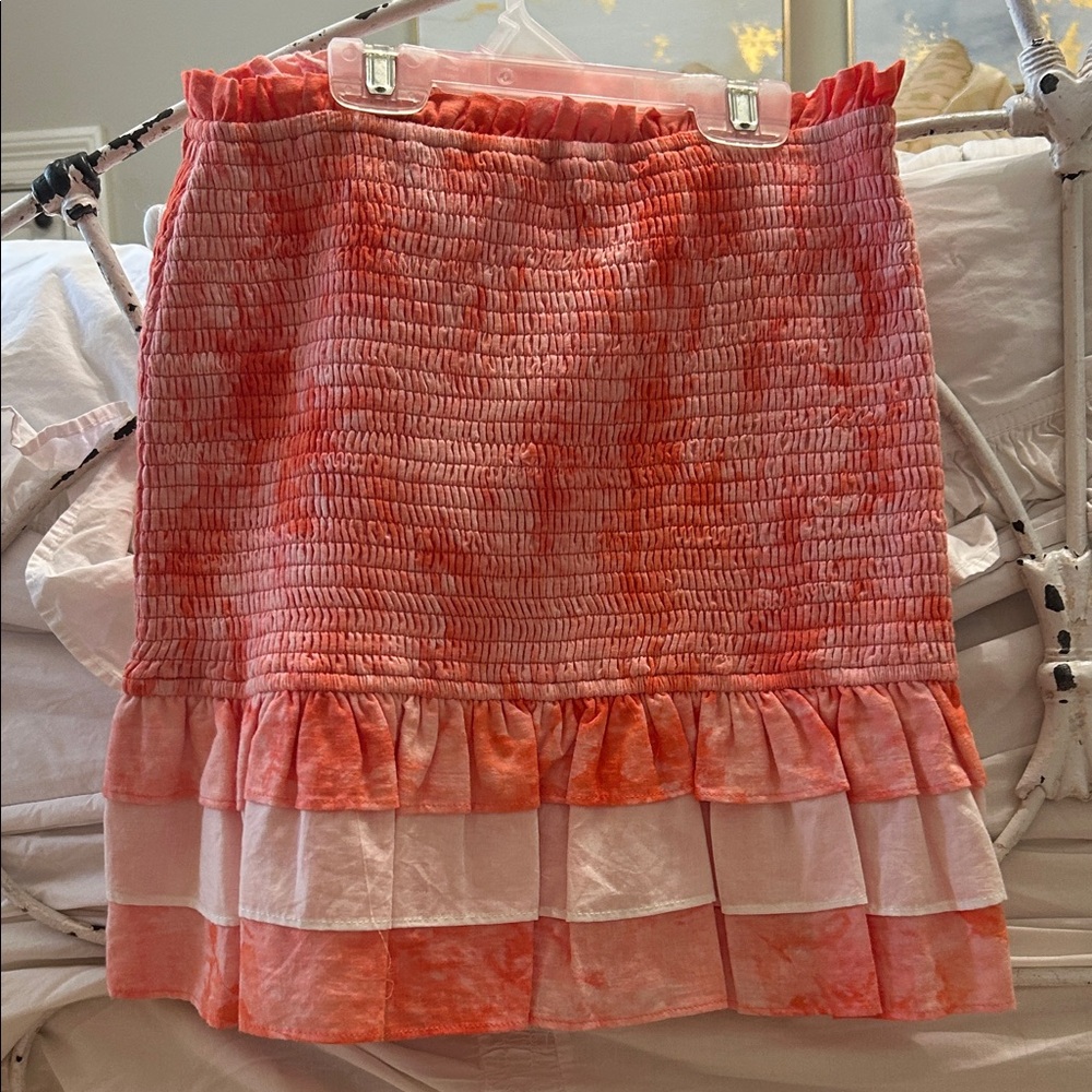 Free The Roses Pink Ruffled Women's Skirt
